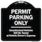 Signmission Designer Series-Permit Parking Only Unauthorized Vehicles, 18" x 18", BW-1818-9795 A-DES-BW-1818-9795 - alternate 1